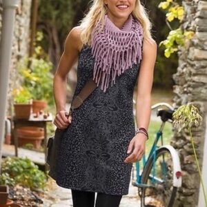 Athleta Black Shayla Animal Print Athletic Dress XS